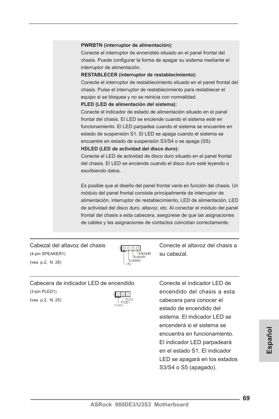 Español | ASRock 980DE3__U3S3 User Manual | Page 69 / 151