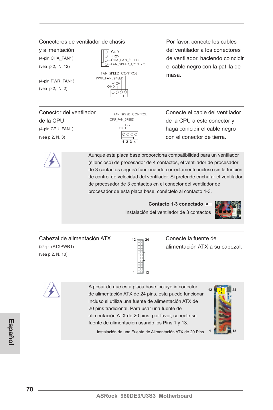 Español | ASRock 980DE3__U3S3 User Manual | Page 70 / 151