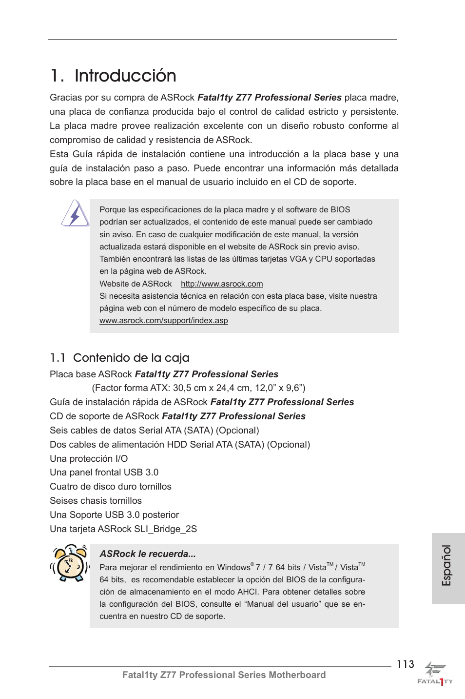 ASRock Fatal1ty Z77 Professional User Manual | Page 113 / 243