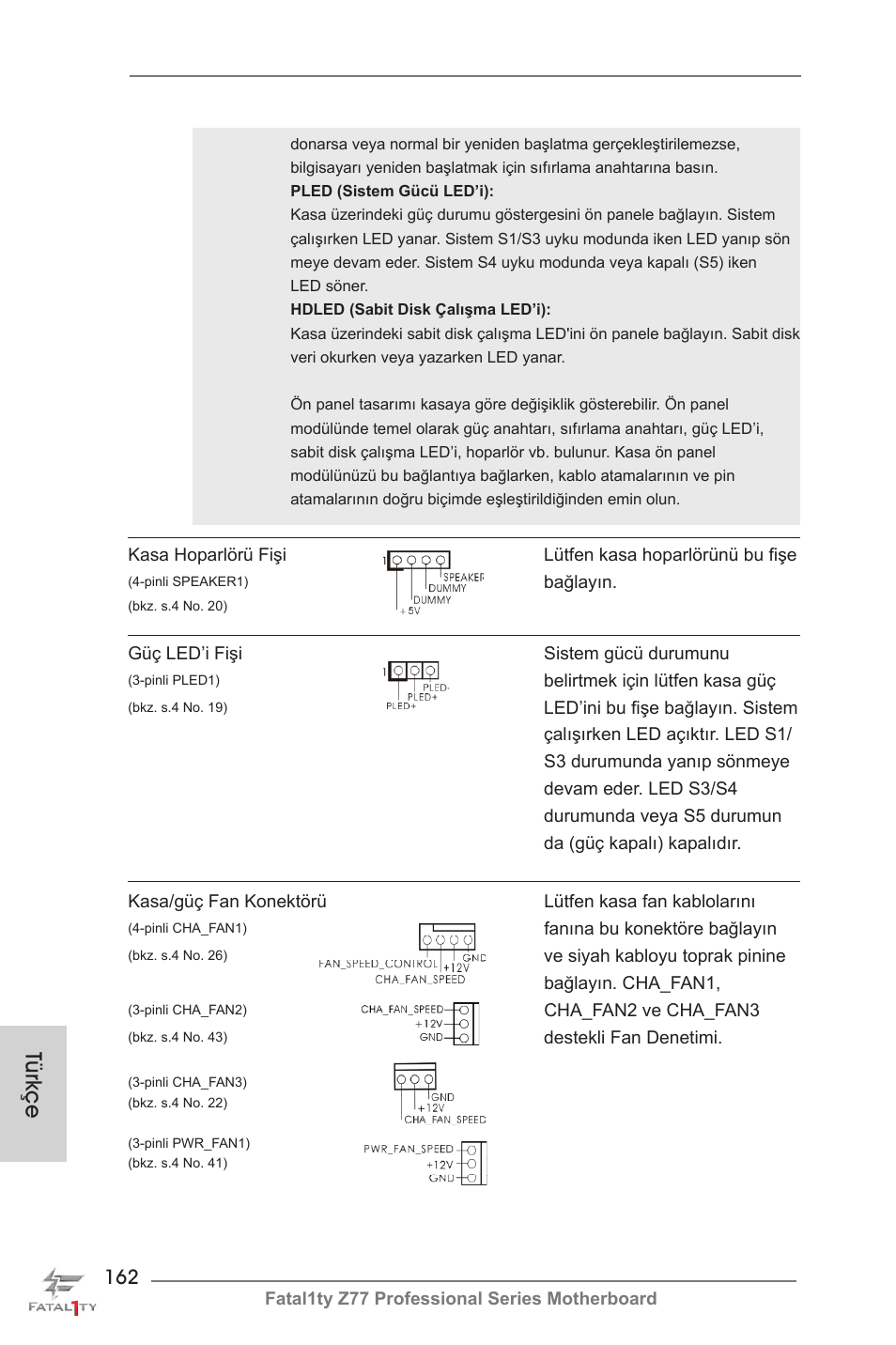 Türkçe | ASRock Fatal1ty Z77 Professional User Manual | Page 162 / 243