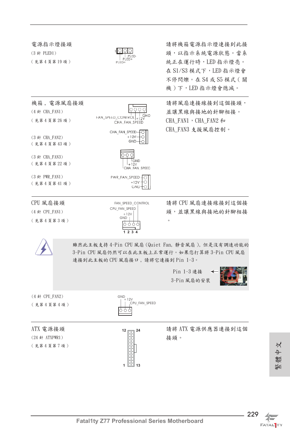 繁體中文 | ASRock Fatal1ty Z77 Professional User Manual | Page 229 / 243