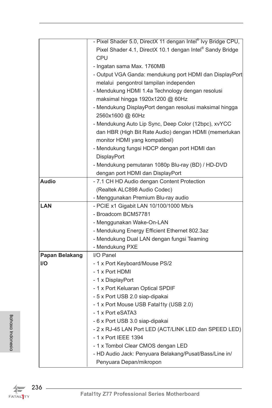 ASRock Fatal1ty Z77 Professional User Manual | Page 236 / 243