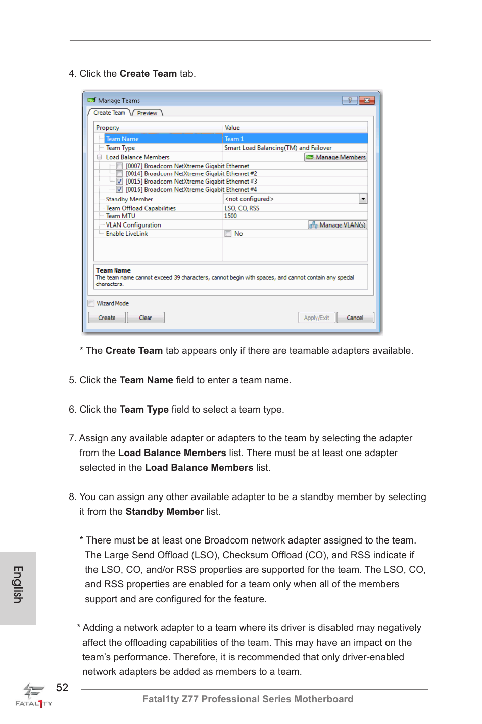 English | ASRock Fatal1ty Z77 Professional User Manual | Page 52 / 243