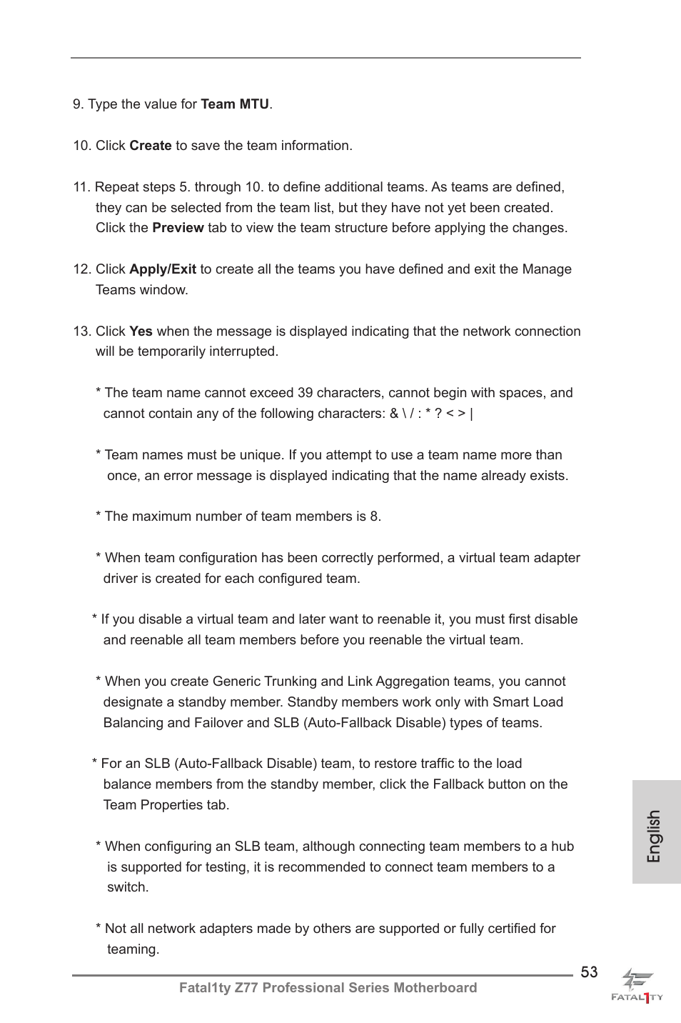 English | ASRock Fatal1ty Z77 Professional User Manual | Page 53 / 243