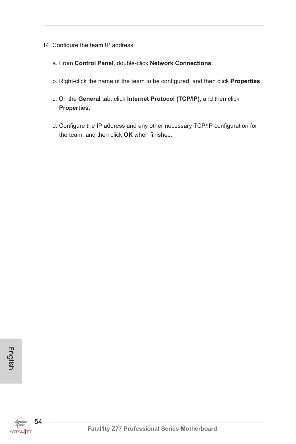English | ASRock Fatal1ty Z77 Professional User Manual | Page 54 / 243