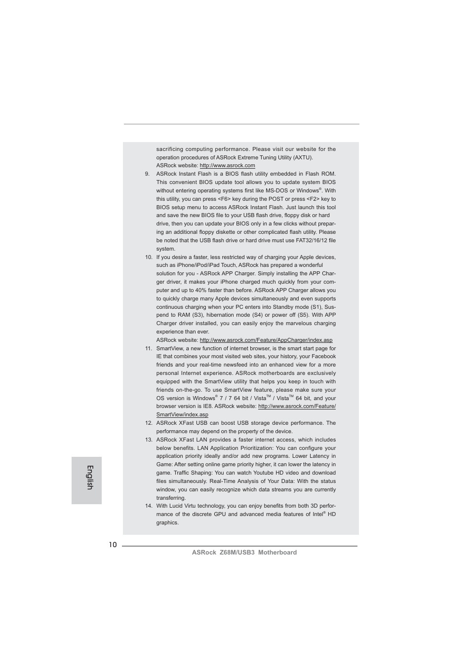 English | ASRock Z68M__USB3 User Manual | Page 10 / 177