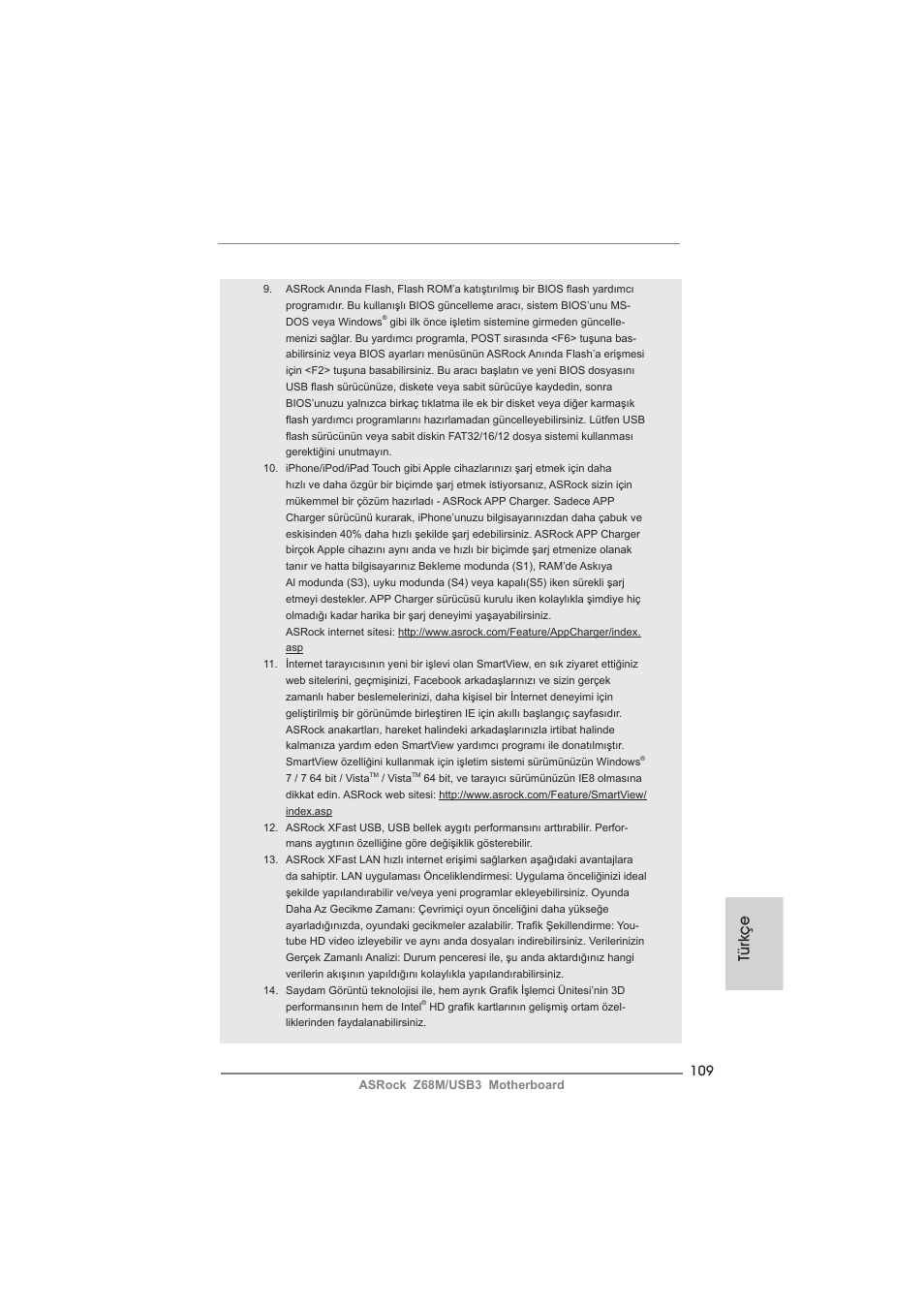 Türkçe | ASRock Z68M__USB3 User Manual | Page 109 / 177