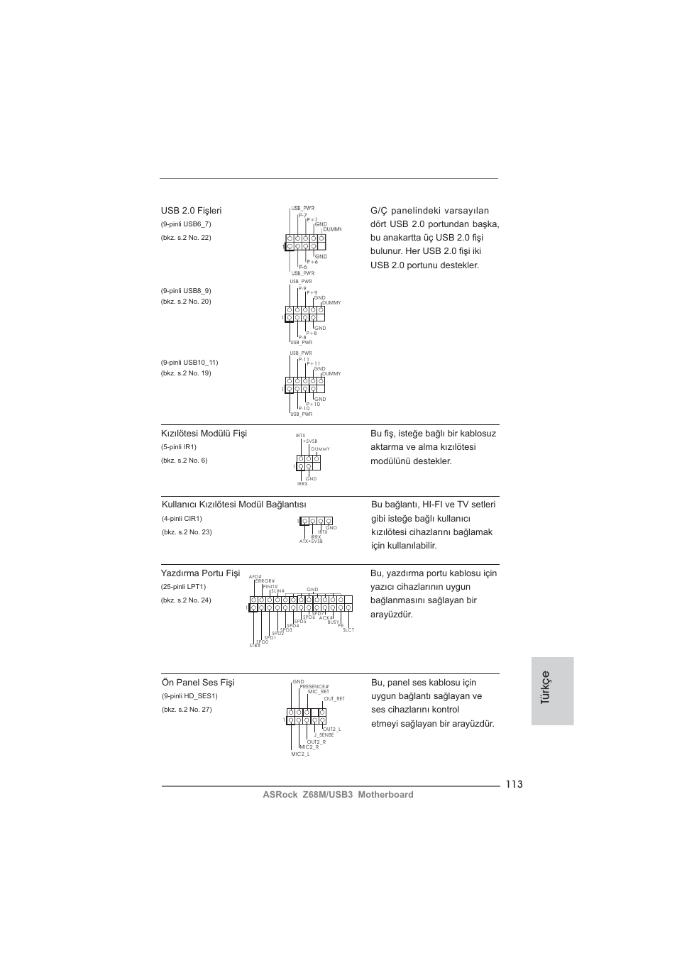 Türkçe | ASRock Z68M__USB3 User Manual | Page 113 / 177