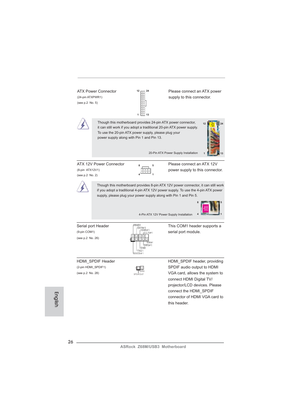 English | ASRock Z68M__USB3 User Manual | Page 26 / 177