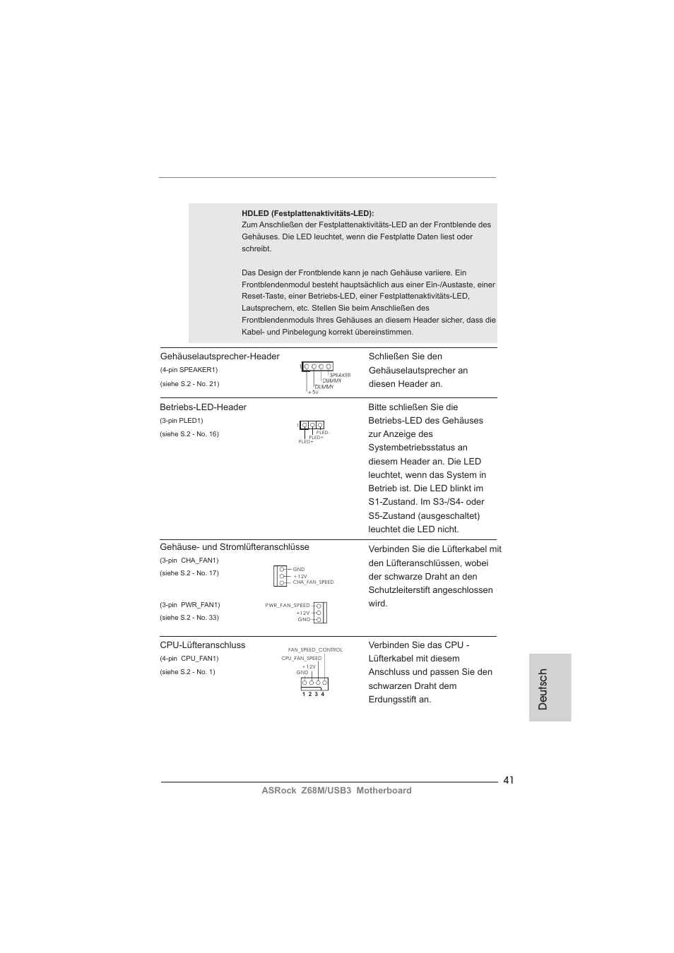 Deutsch | ASRock Z68M__USB3 User Manual | Page 41 / 177