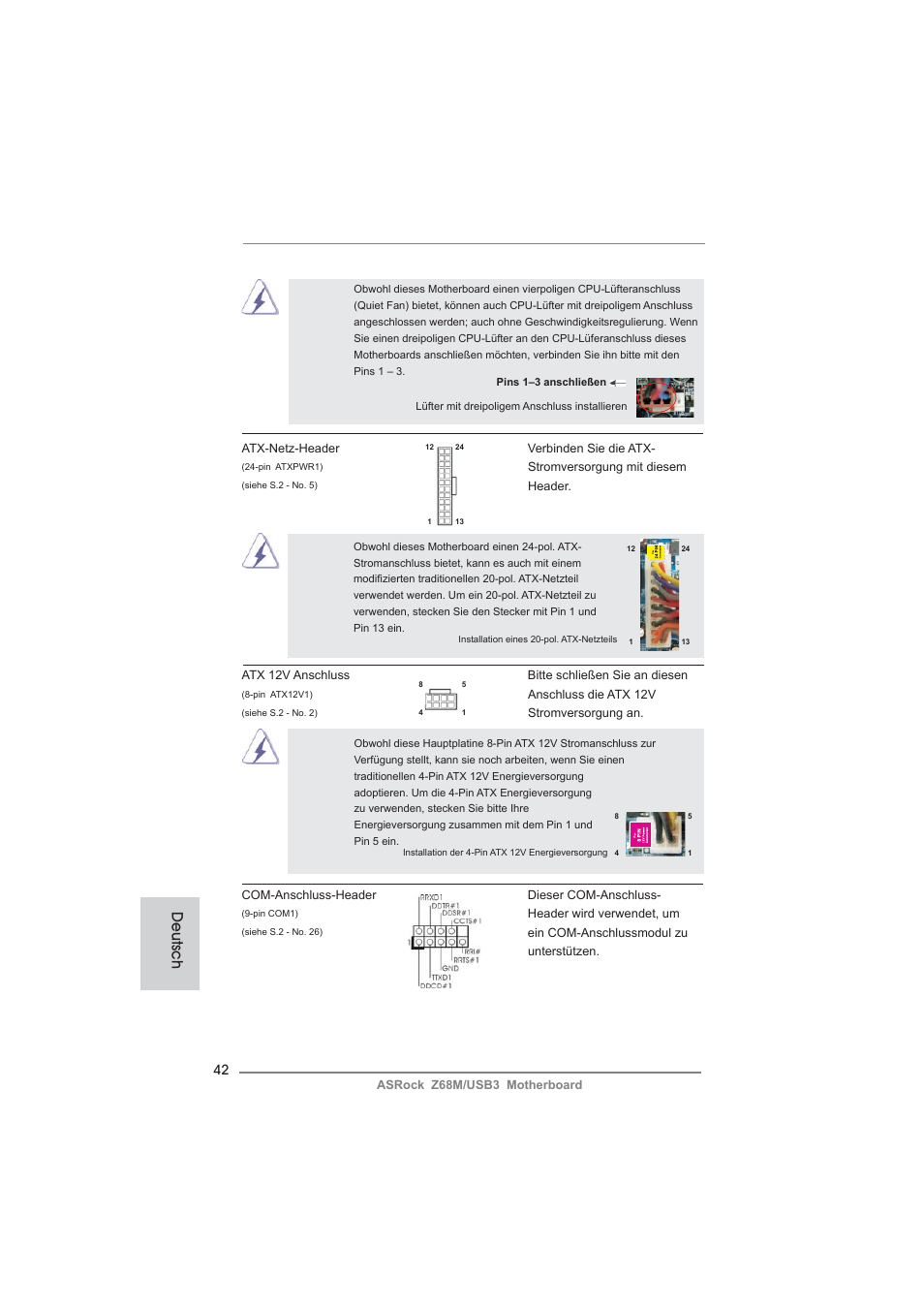 Deutsch | ASRock Z68M__USB3 User Manual | Page 42 / 177