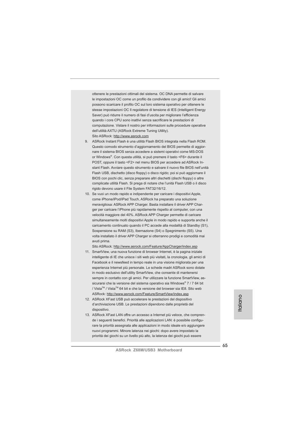 Italiano | ASRock Z68M__USB3 User Manual | Page 65 / 177