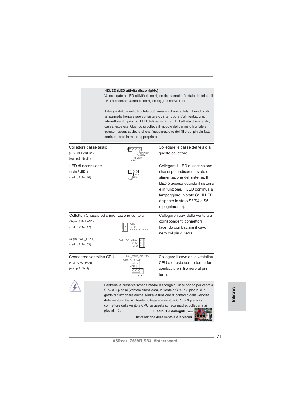 Italiano | ASRock Z68M__USB3 User Manual | Page 71 / 177