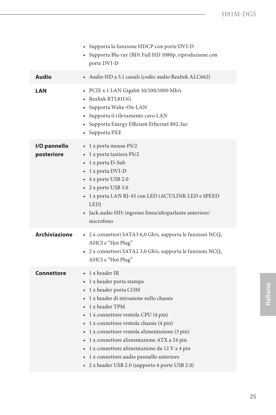 H81m-dgs, Italiano | ASRock H81M-DGS User Manual | Page 27 / 57