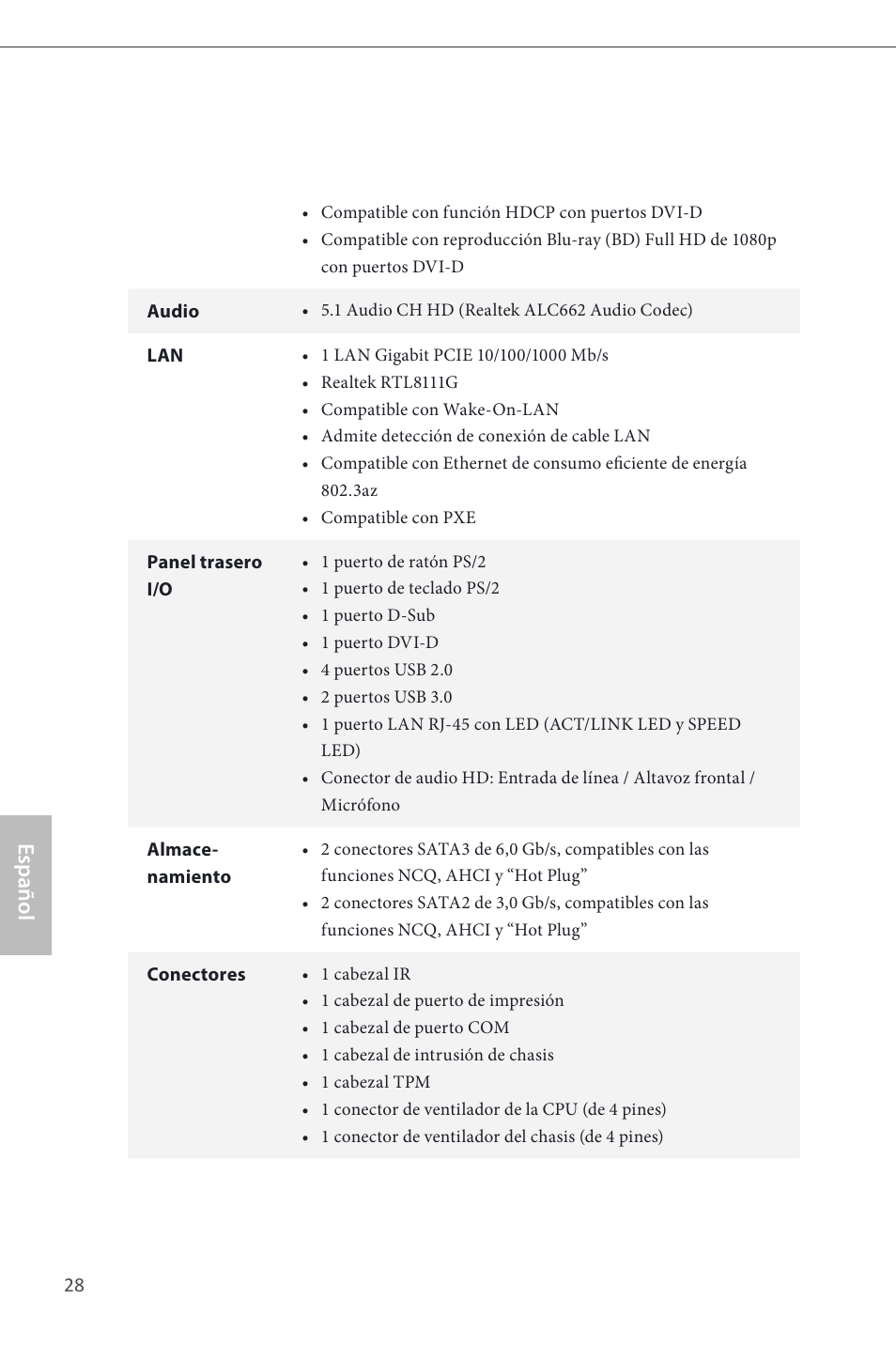 Español | ASRock H81M-DGS User Manual | Page 30 / 57