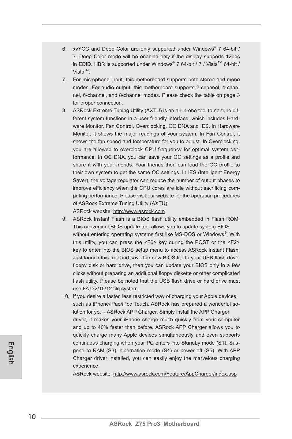 English, Asrock z75 pro3 motherboard | ASRock Z75 Pro3 User Manual | Page 10 / 192