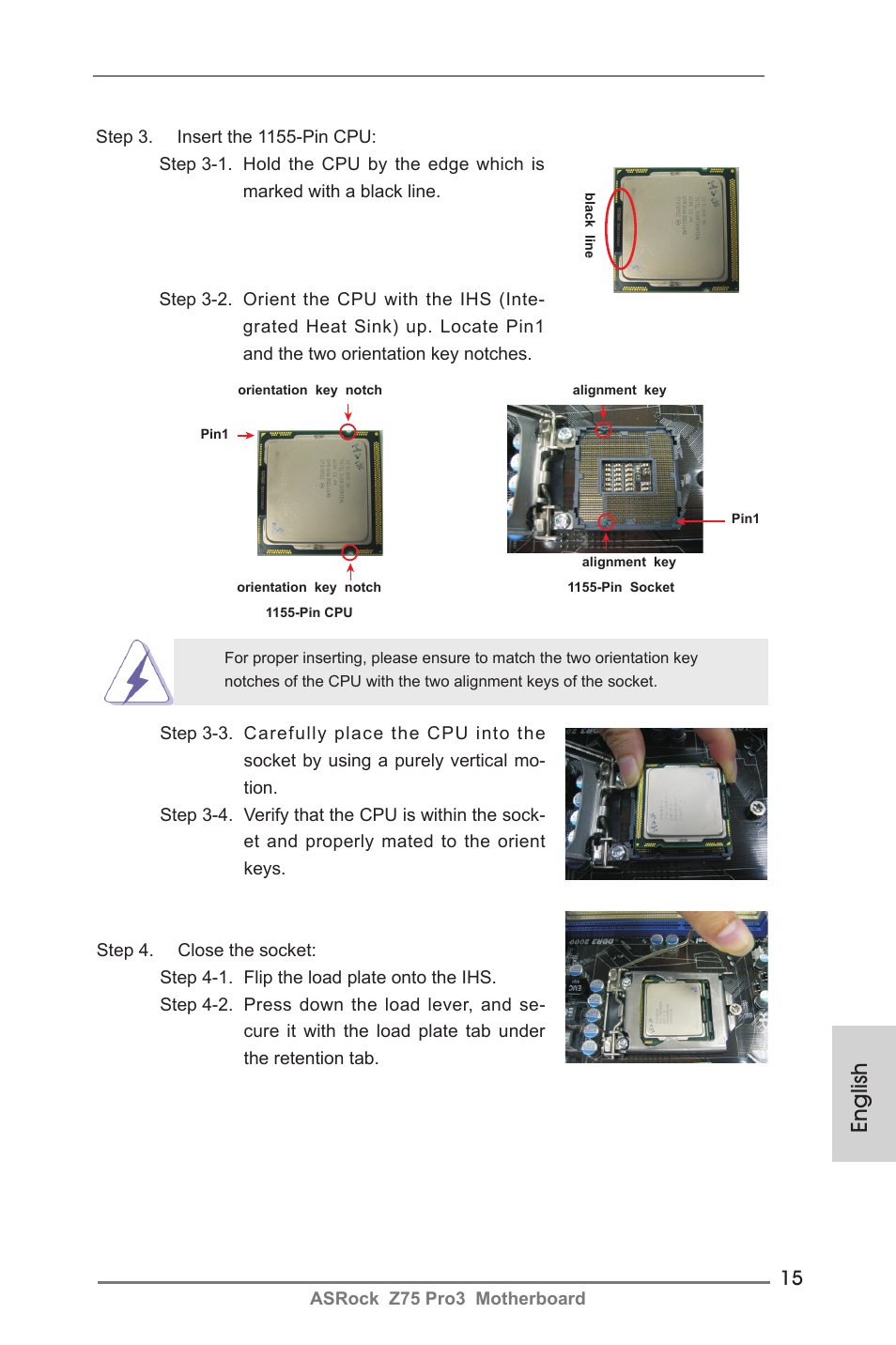 English | ASRock Z75 Pro3 User Manual | Page 15 / 192