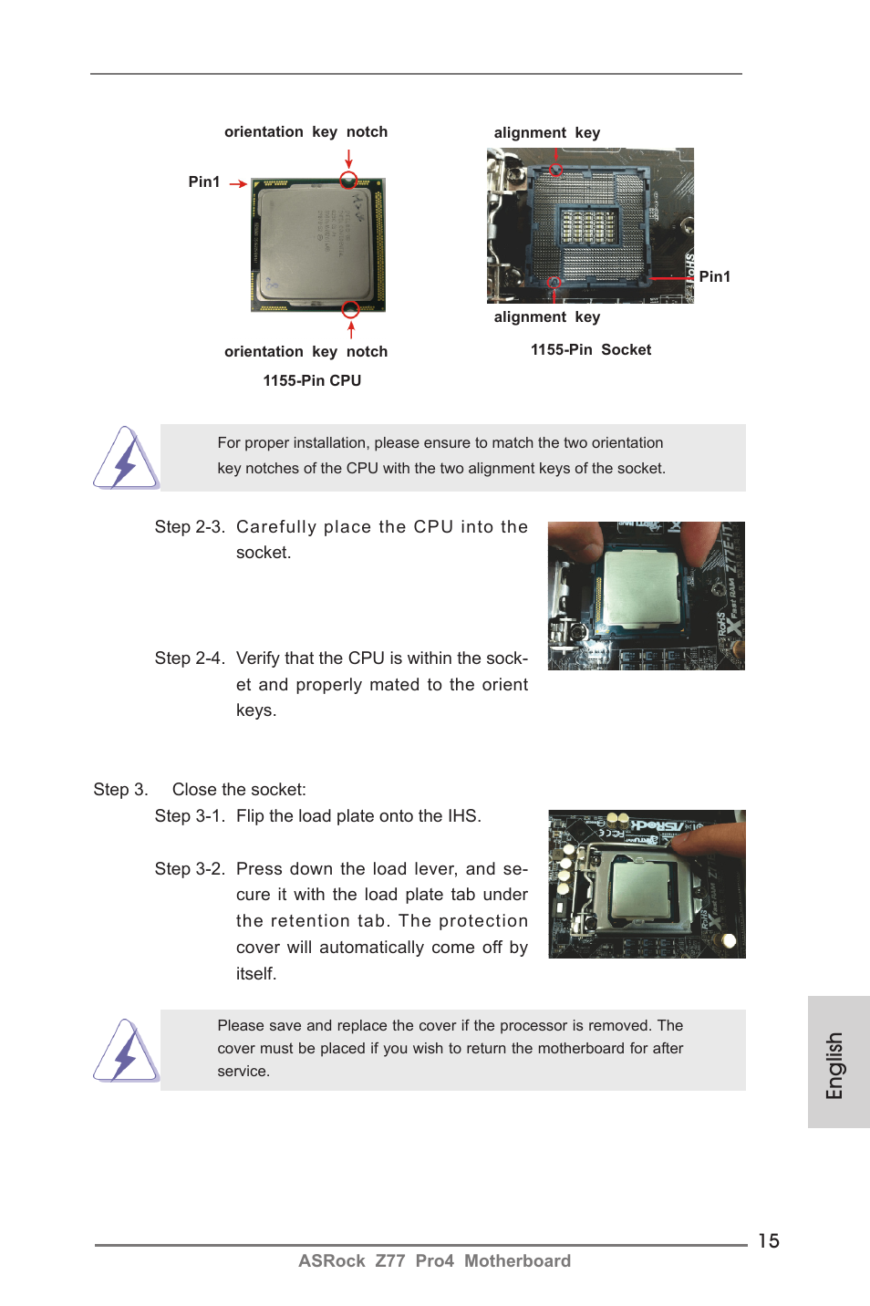 English | ASRock Z77 Pro4 User Manual | Page 15 / 209