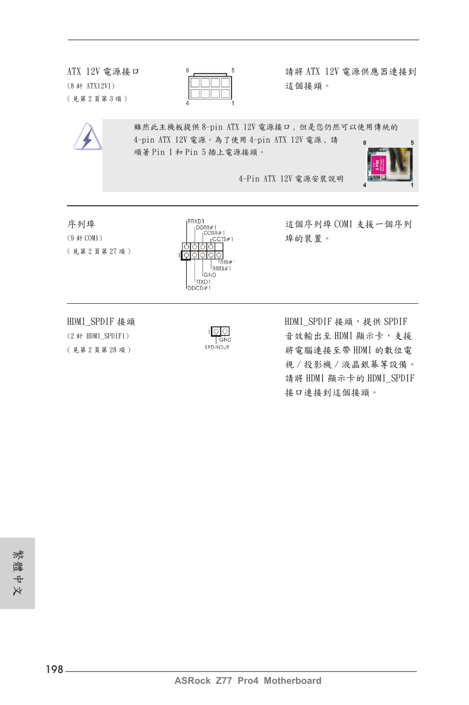 繁體中文 | ASRock Z77 Pro4 User Manual | Page 198 / 209