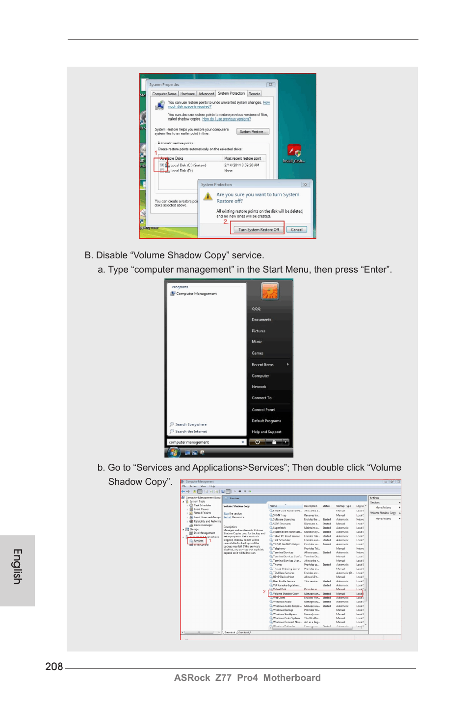 English | ASRock Z77 Pro4 User Manual | Page 208 / 209