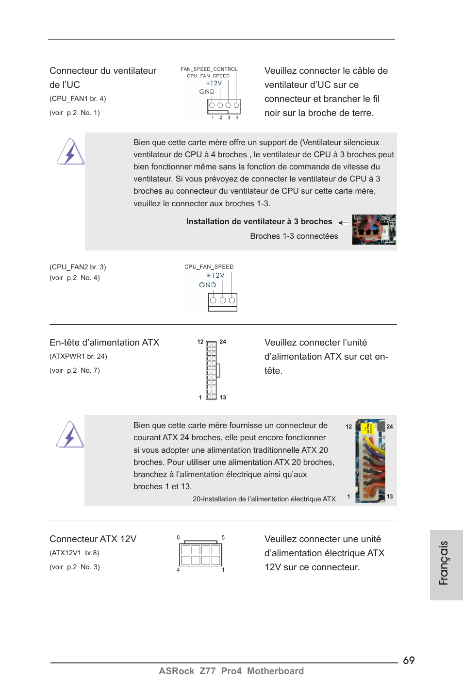 Français | ASRock Z77 Pro4 User Manual | Page 69 / 209