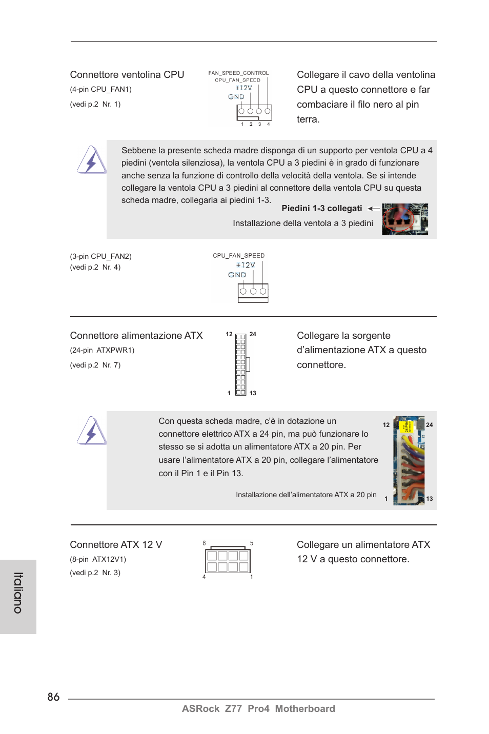 Italiano | ASRock Z77 Pro4 User Manual | Page 86 / 209