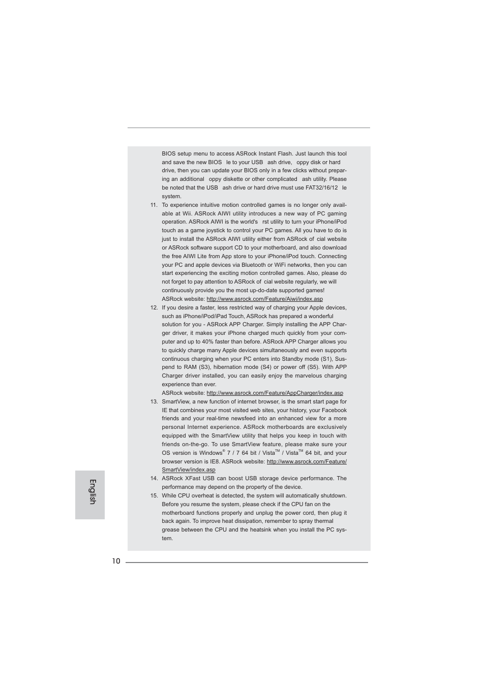 English | ASRock H67DE3 User Manual | Page 10 / 253