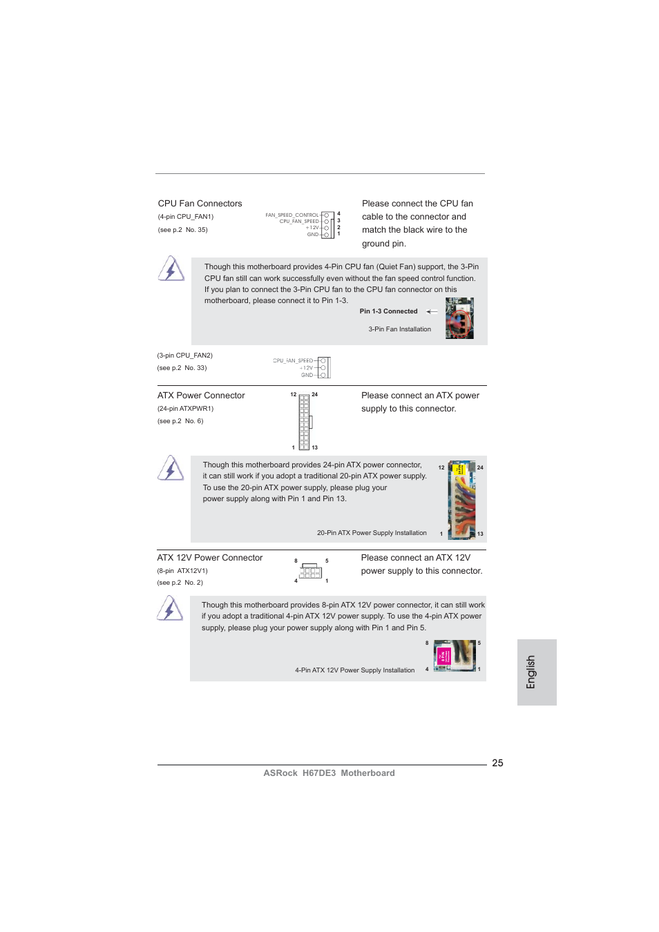 English | ASRock H67DE3 User Manual | Page 25 / 253