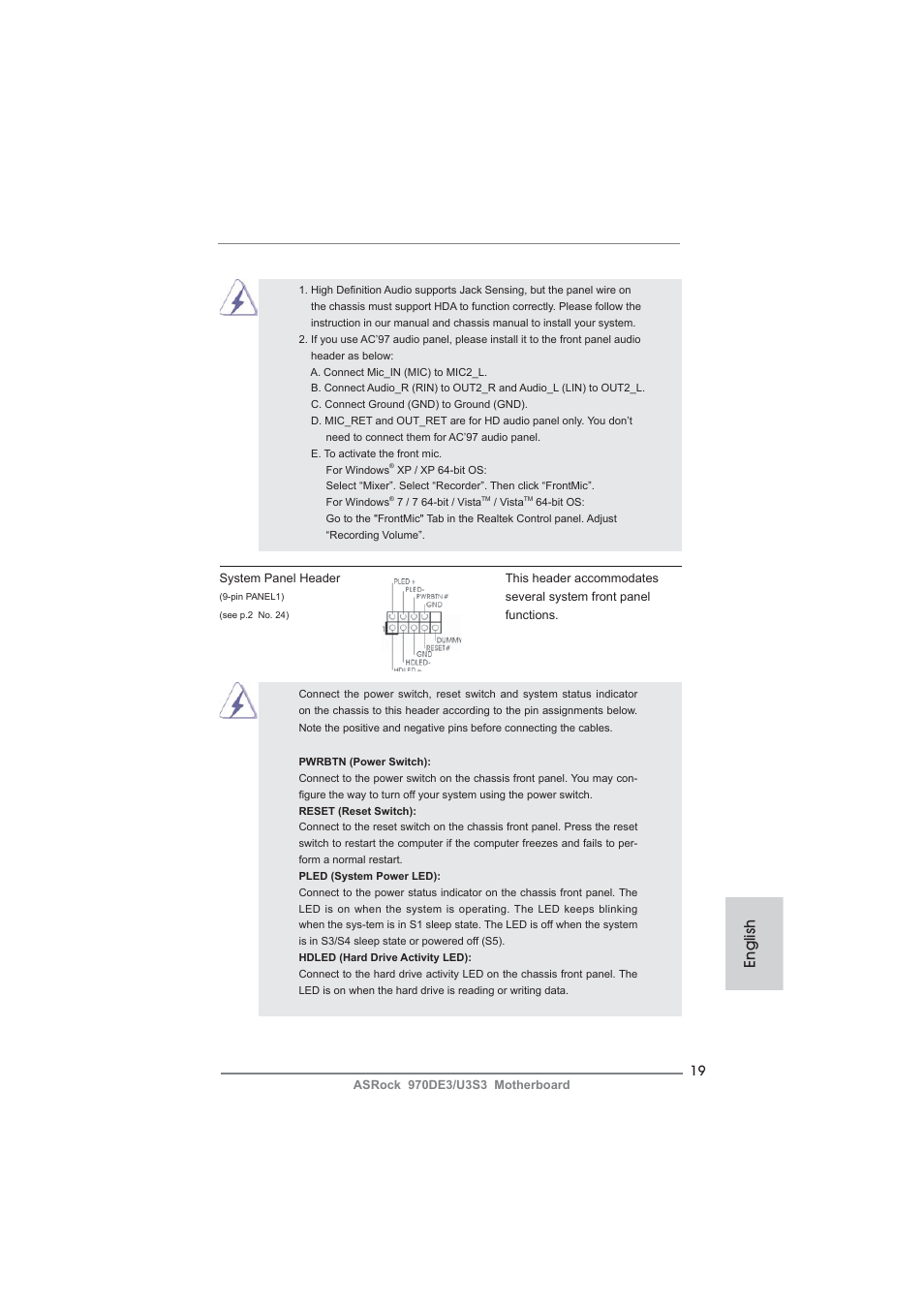 English | ASRock 970DE3__U3S3 User Manual | Page 19 / 179