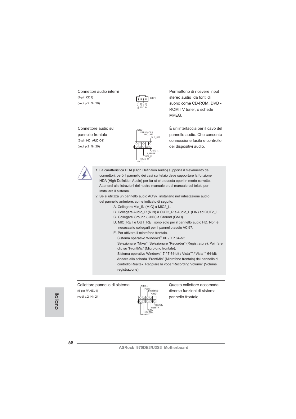 Italiano | ASRock 970DE3__U3S3 User Manual | Page 68 / 179