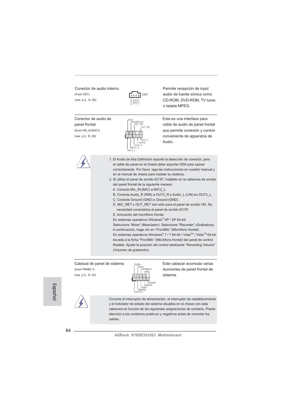 Español | ASRock 970DE3__U3S3 User Manual | Page 84 / 179