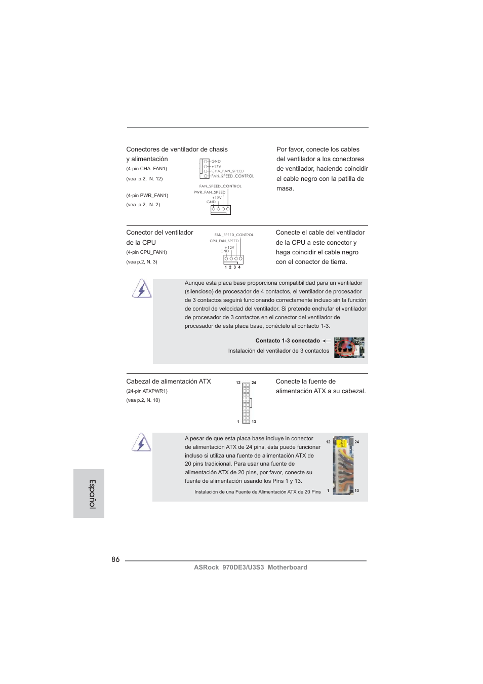 Español | ASRock 970DE3__U3S3 User Manual | Page 86 / 179