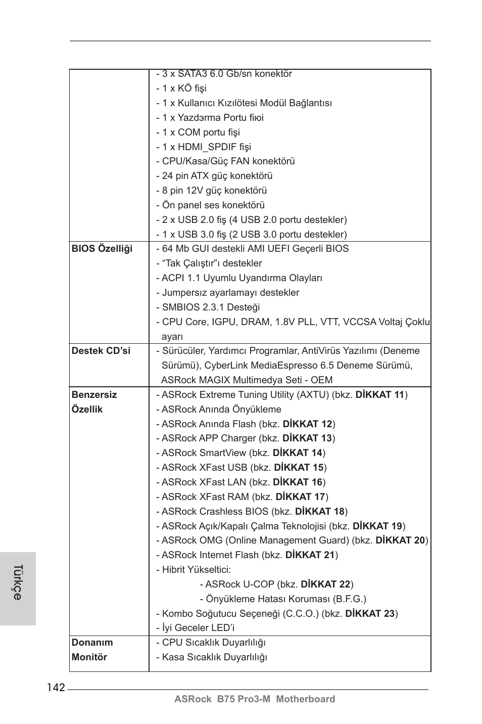 Türkçe | ASRock B75 Pro3-M User Manual | Page 142 / 221