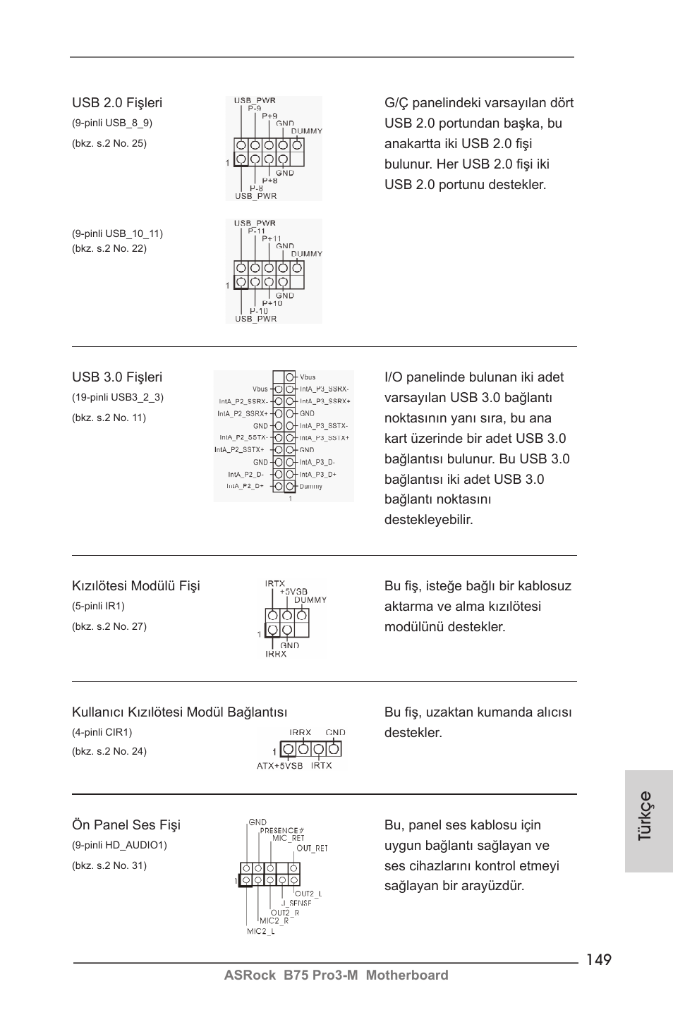 Türkçe | ASRock B75 Pro3-M User Manual | Page 149 / 221