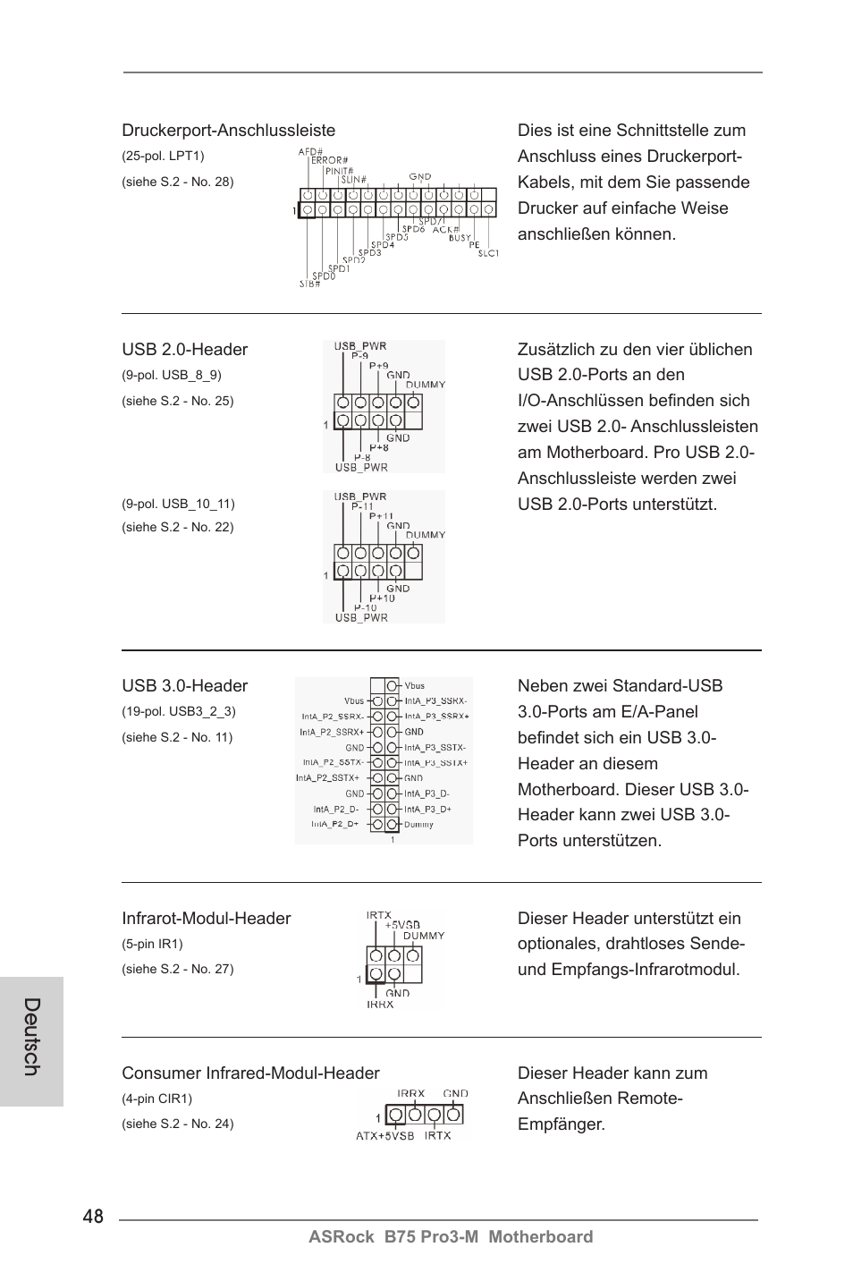 Deutsch | ASRock B75 Pro3-M User Manual | Page 48 / 221