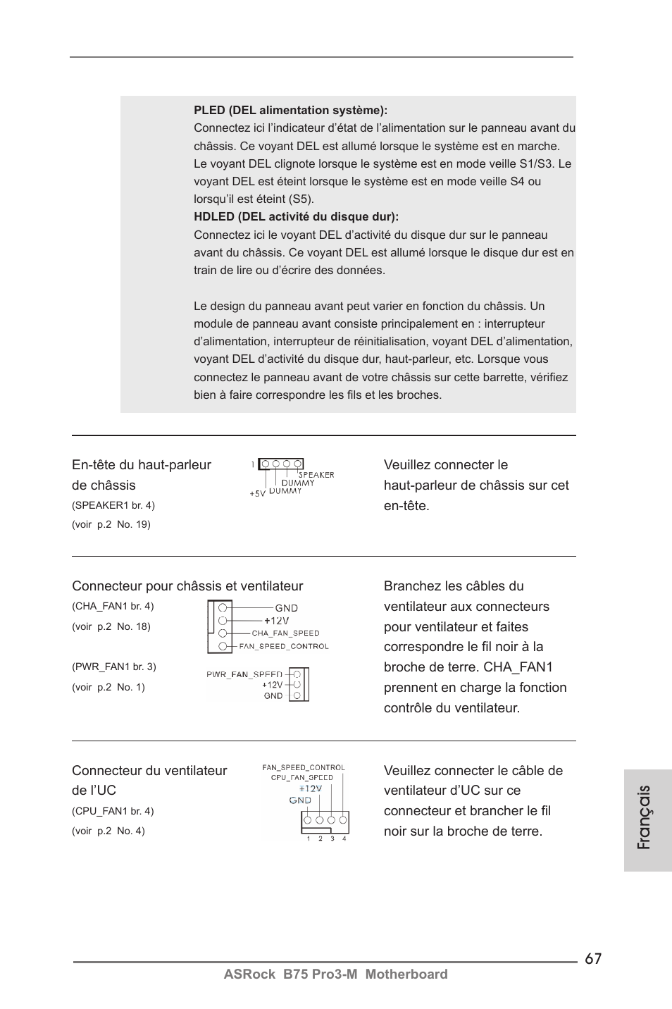 Français | ASRock B75 Pro3-M User Manual | Page 67 / 221