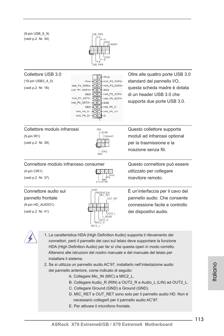 Italiano | ASRock X79 Extreme6__GB User Manual | Page 113 / 249