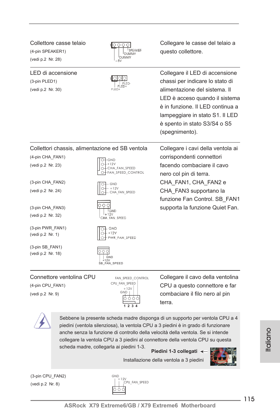 Italiano | ASRock X79 Extreme6__GB User Manual | Page 115 / 249