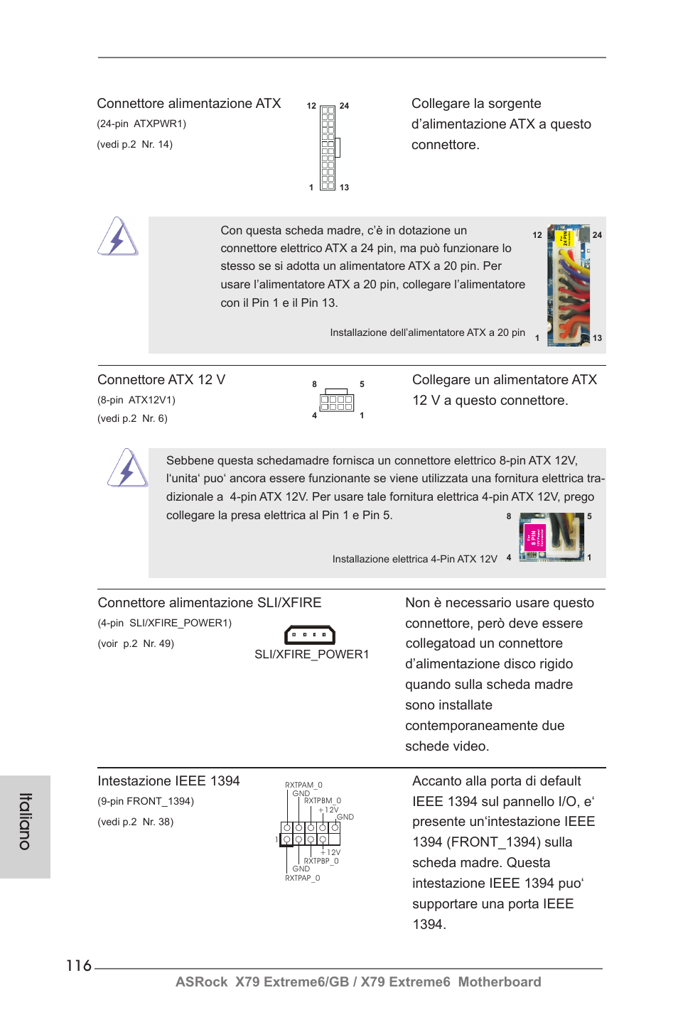 Italiano | ASRock X79 Extreme6__GB User Manual | Page 116 / 249