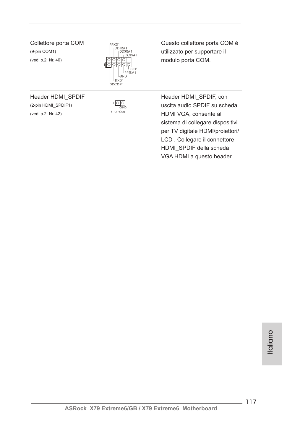 Italiano | ASRock X79 Extreme6__GB User Manual | Page 117 / 249