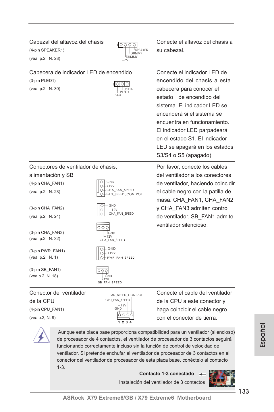 Español | ASRock X79 Extreme6__GB User Manual | Page 133 / 249