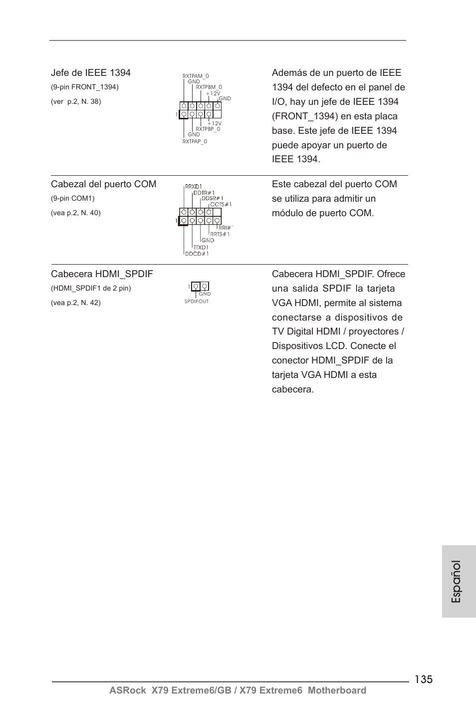 Español | ASRock X79 Extreme6__GB User Manual | Page 135 / 249