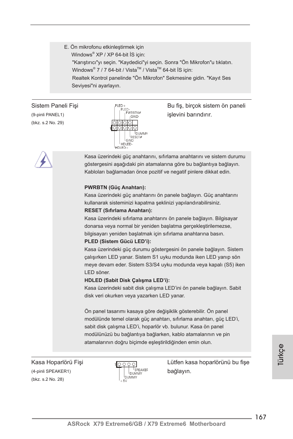 Türkçe | ASRock X79 Extreme6__GB User Manual | Page 167 / 249