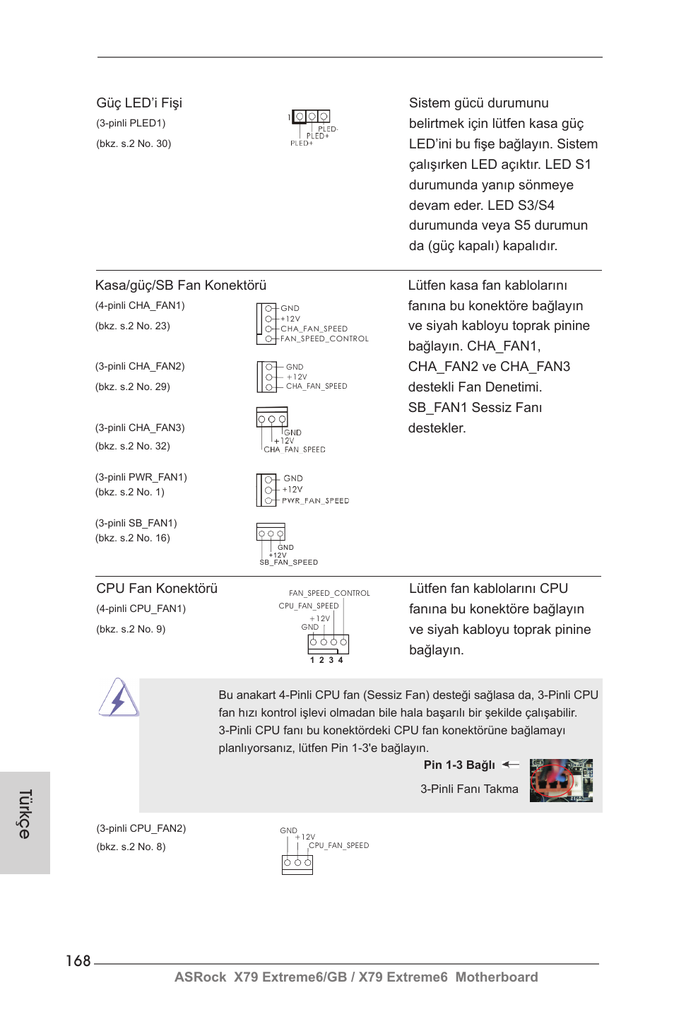 Türkçe | ASRock X79 Extreme6__GB User Manual | Page 168 / 249