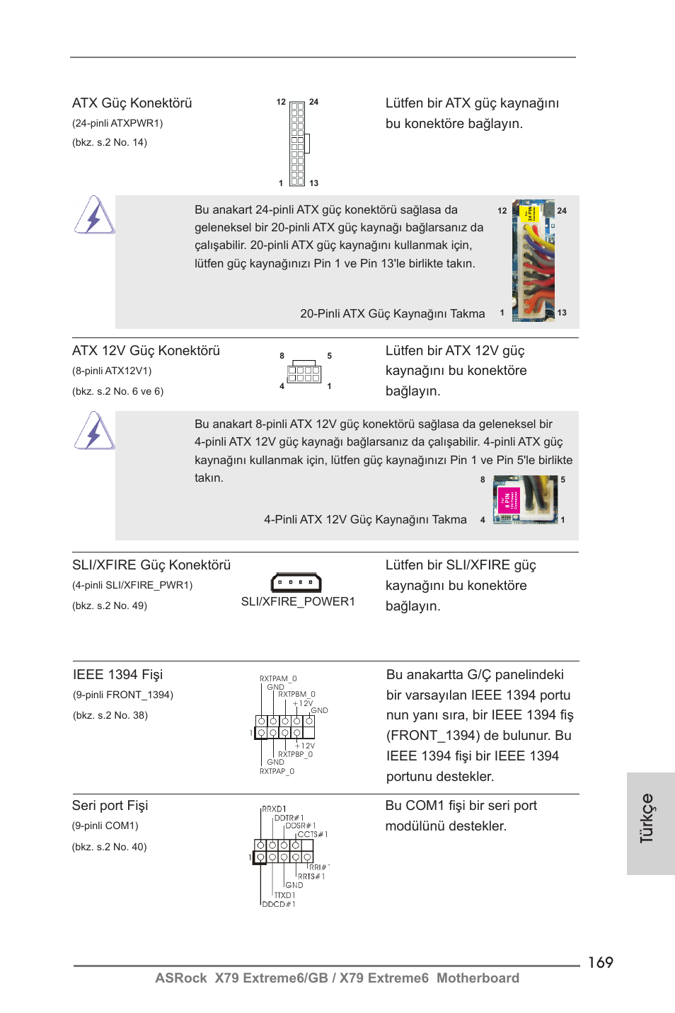 Türkçe | ASRock X79 Extreme6__GB User Manual | Page 169 / 249