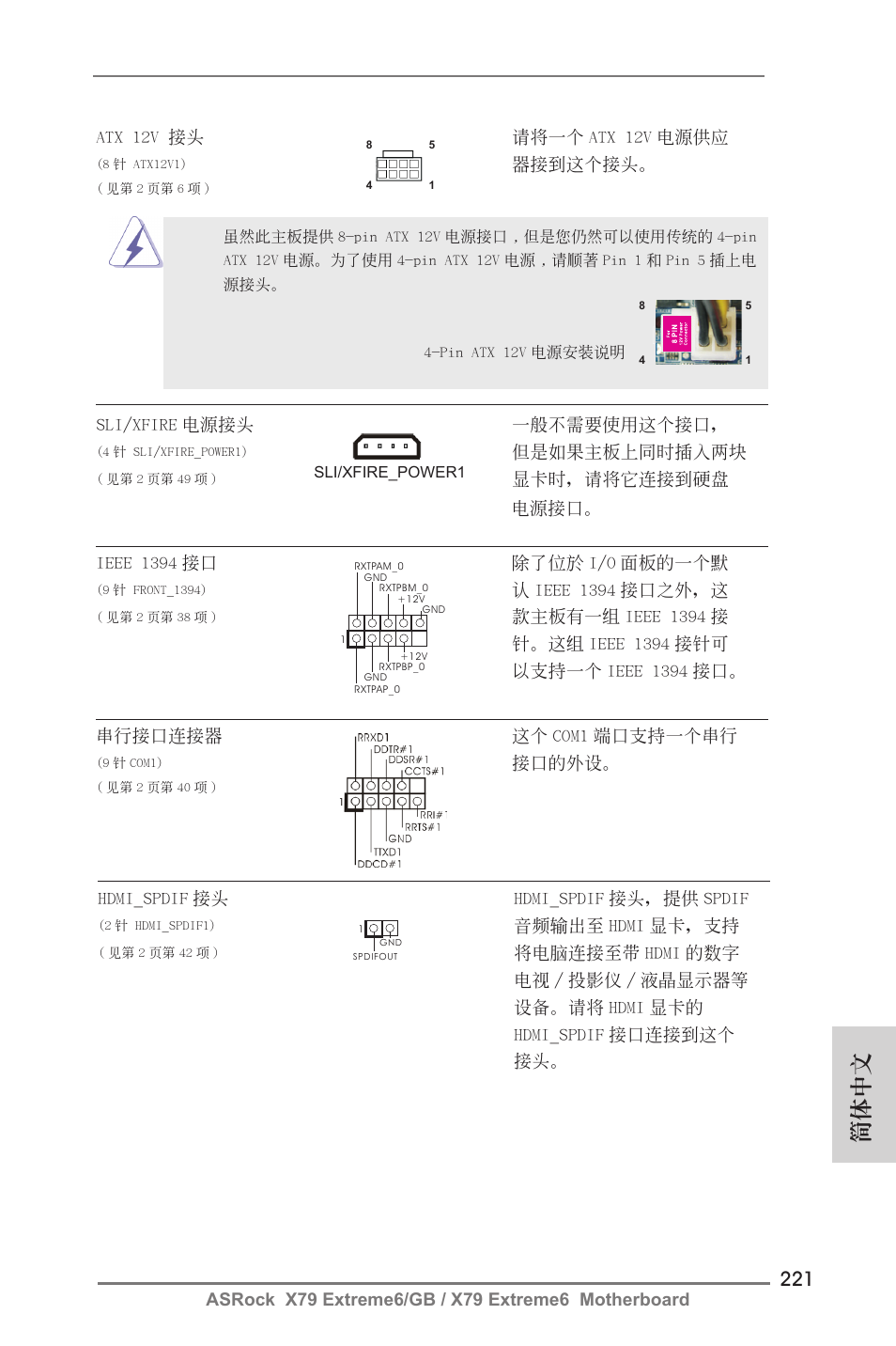 簡體中文 | ASRock X79 Extreme6__GB User Manual | Page 221 / 249