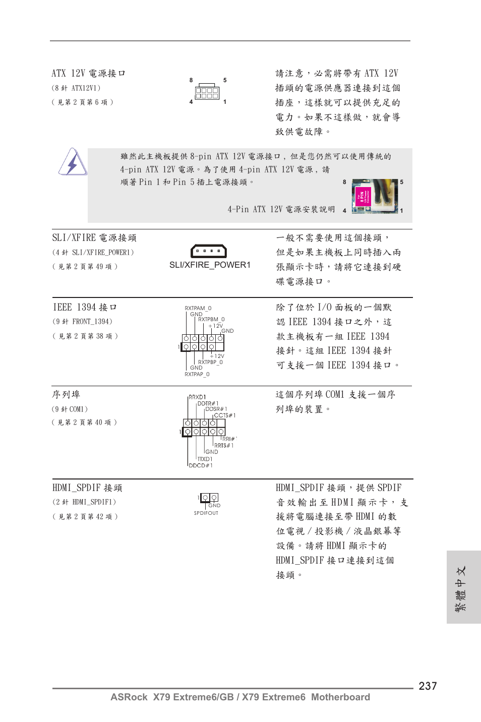 繁體中文 | ASRock X79 Extreme6__GB User Manual | Page 237 / 249