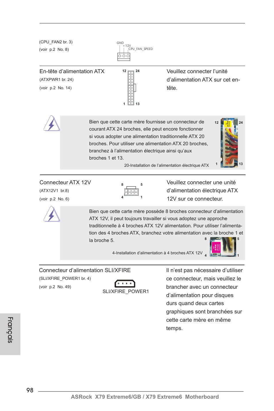 Français | ASRock X79 Extreme6__GB User Manual | Page 98 / 249