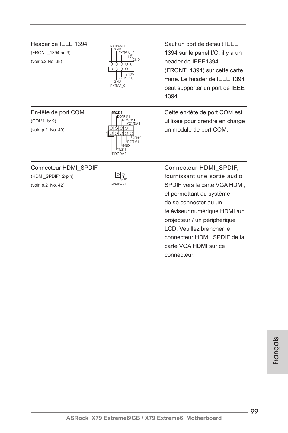 Français | ASRock X79 Extreme6__GB User Manual | Page 99 / 249