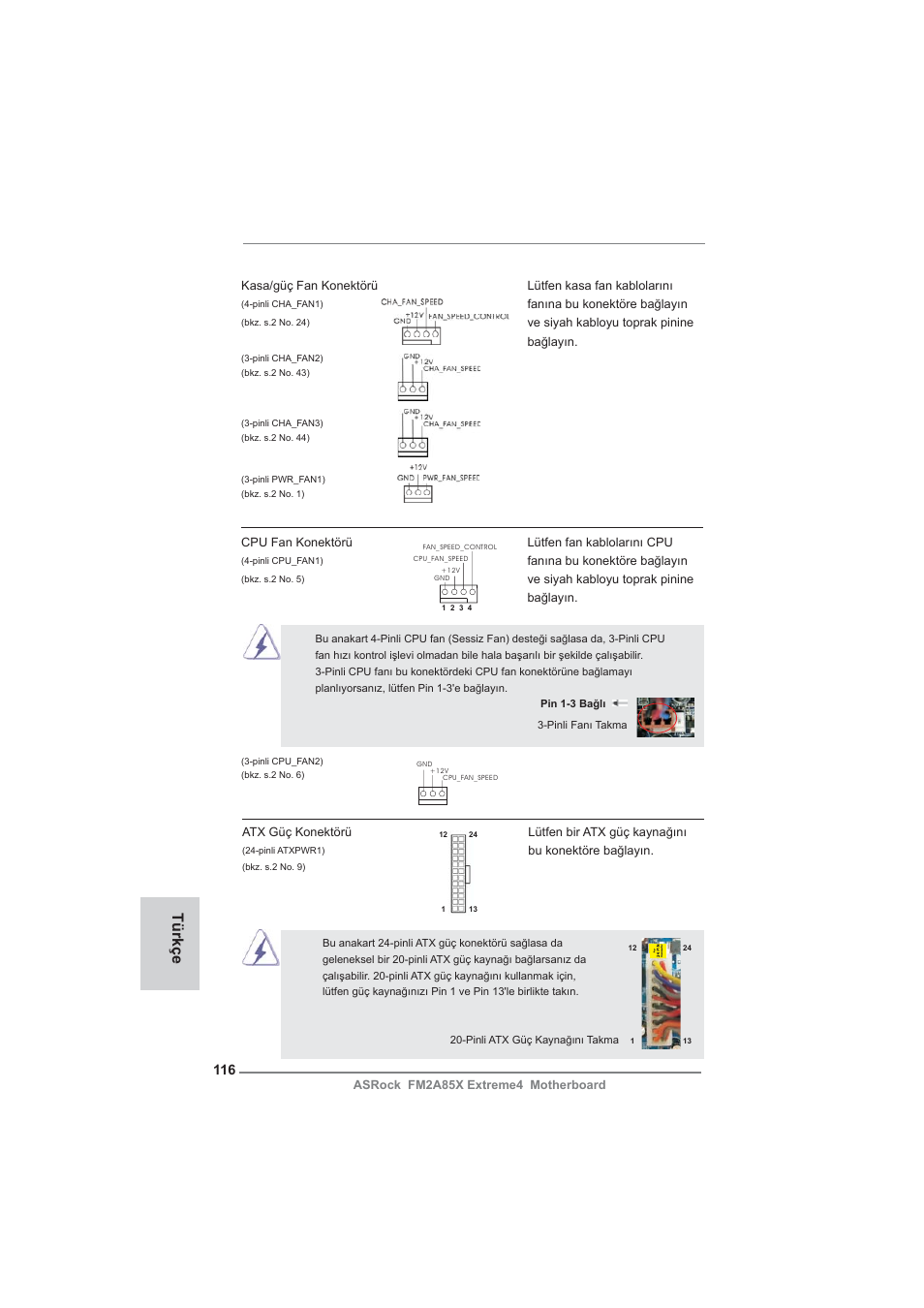 Türkçe | ASRock FM2A85X Extreme4 User Manual | Page 116 / 179